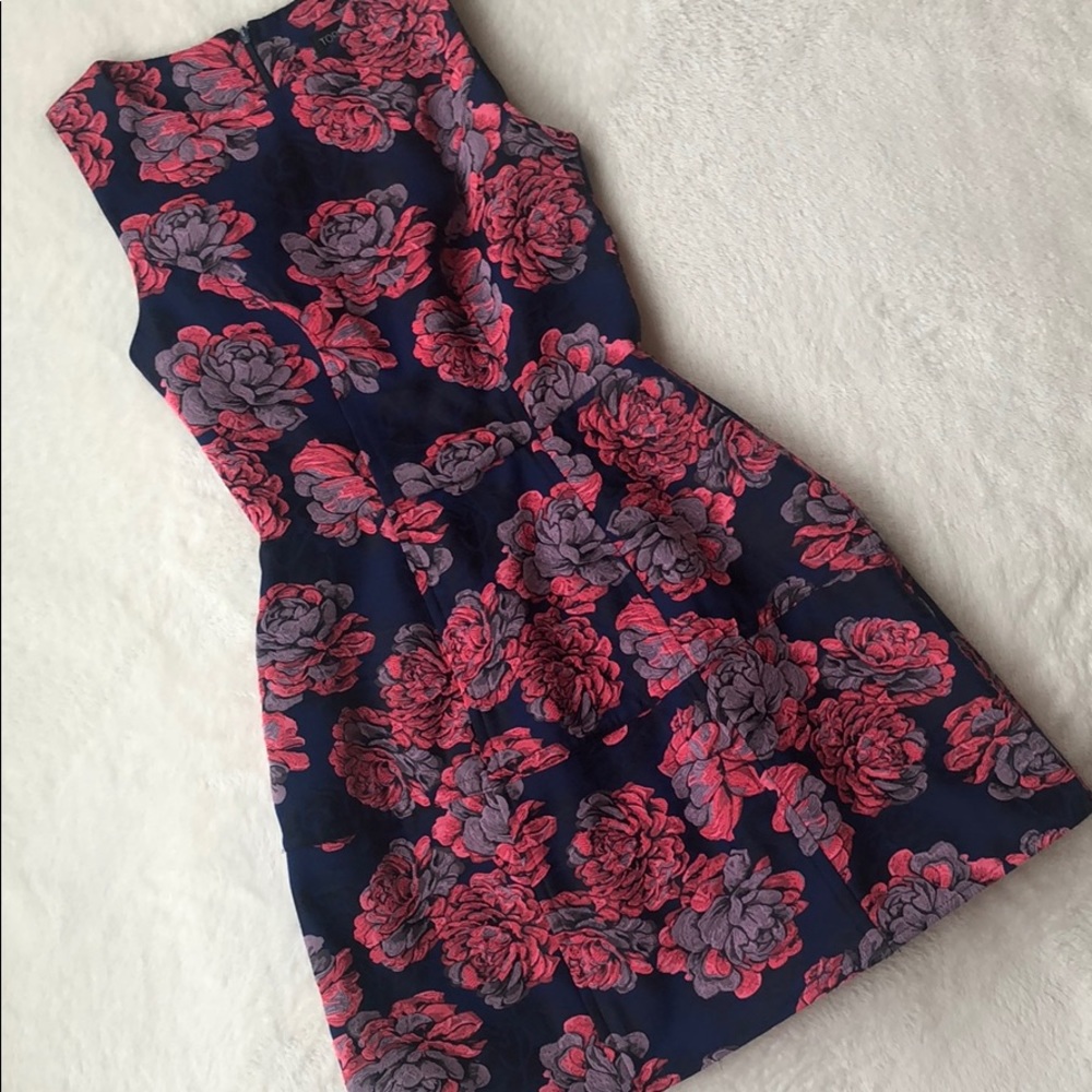Topshop floral fit and flare dress